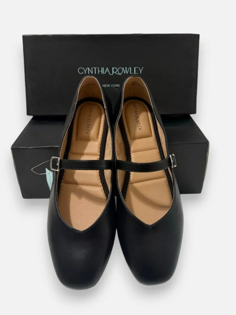 Cynthia Rowley Sawyer Black Leather Mary Jane Shoes Size 10 ~ NIB